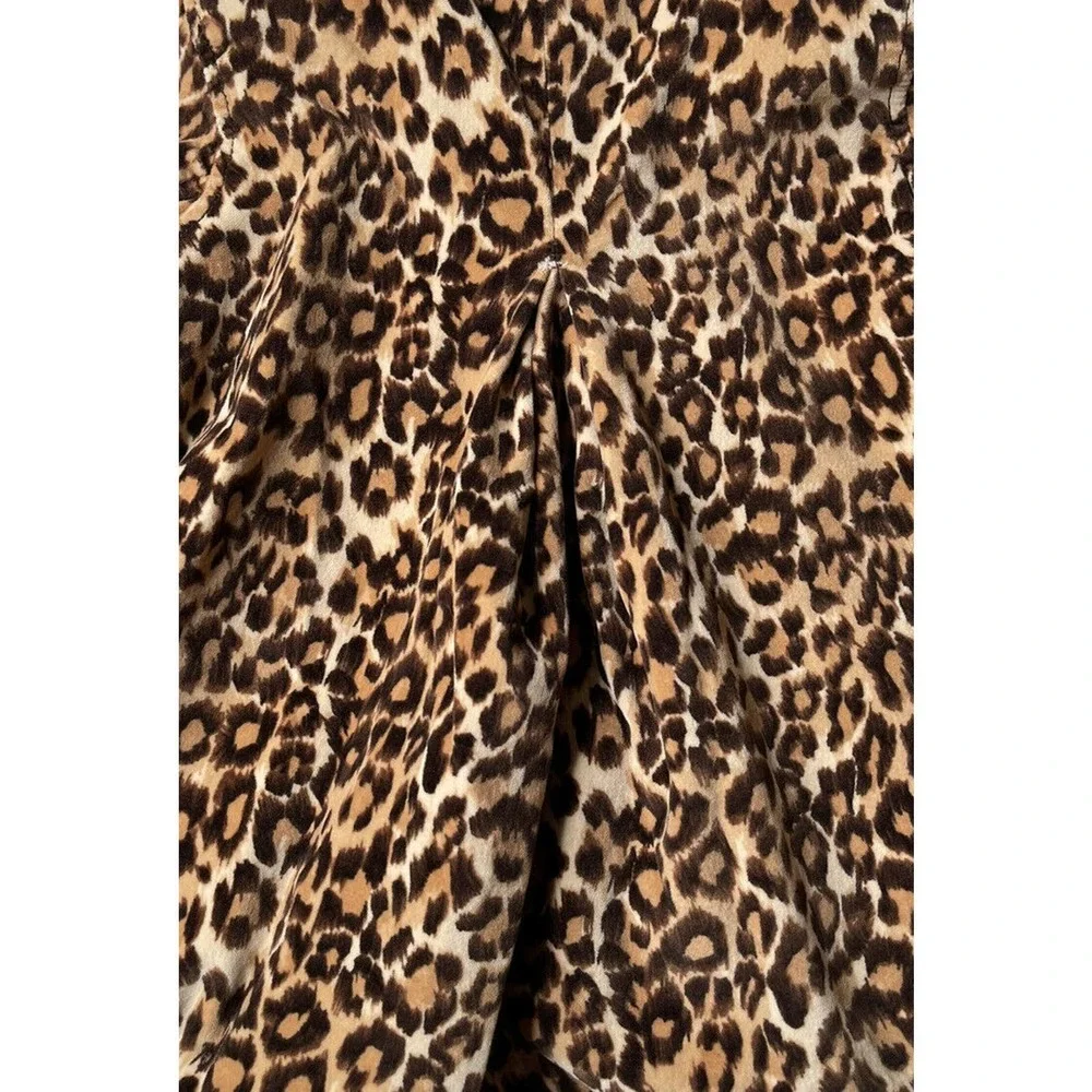 Girls GAP Velvet Leopard Jacket Animal Print Cheetah Pea Coat Size 4/5